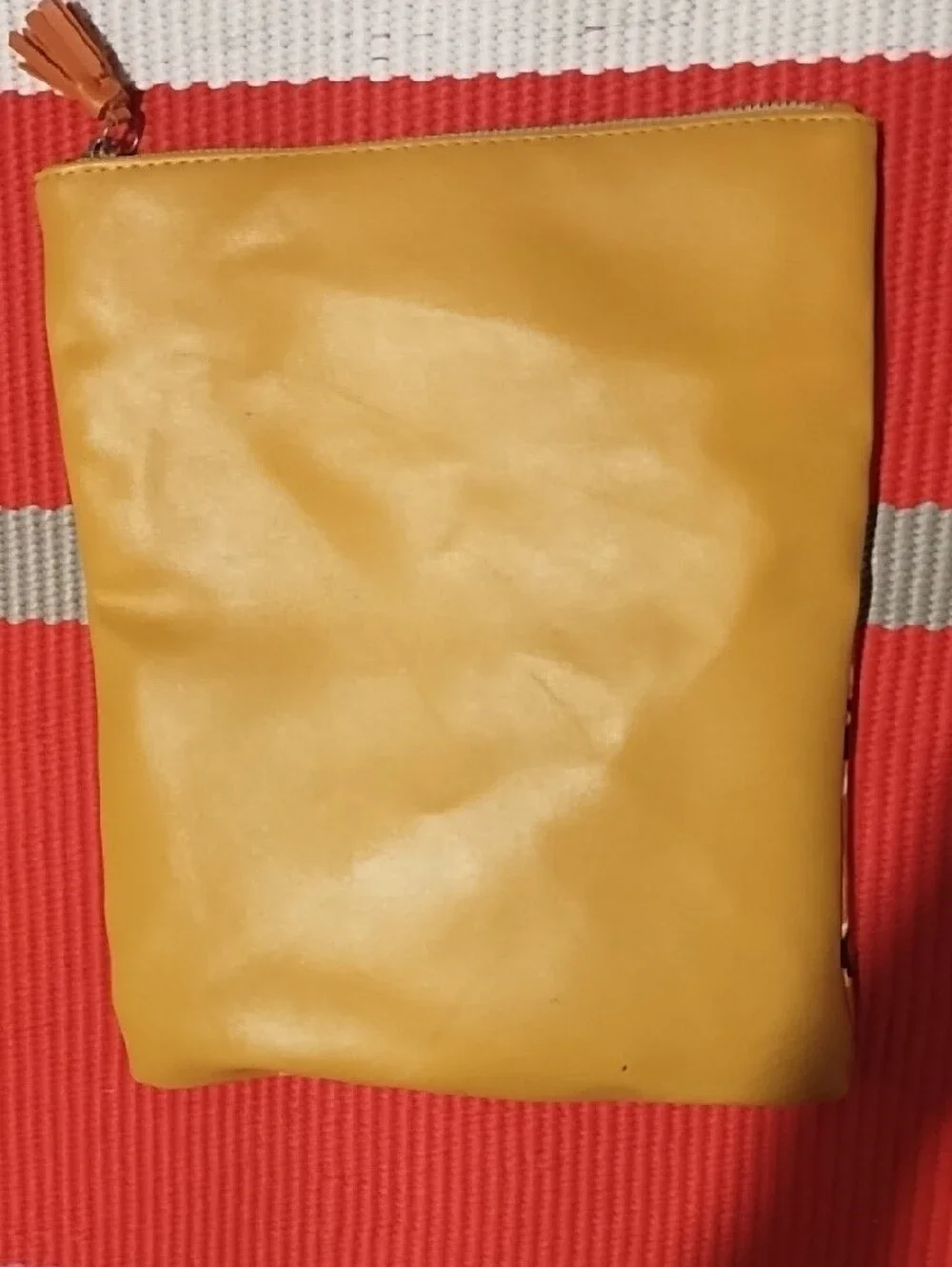 Rachel Pally Orange Floral Zip Pouch VGC.